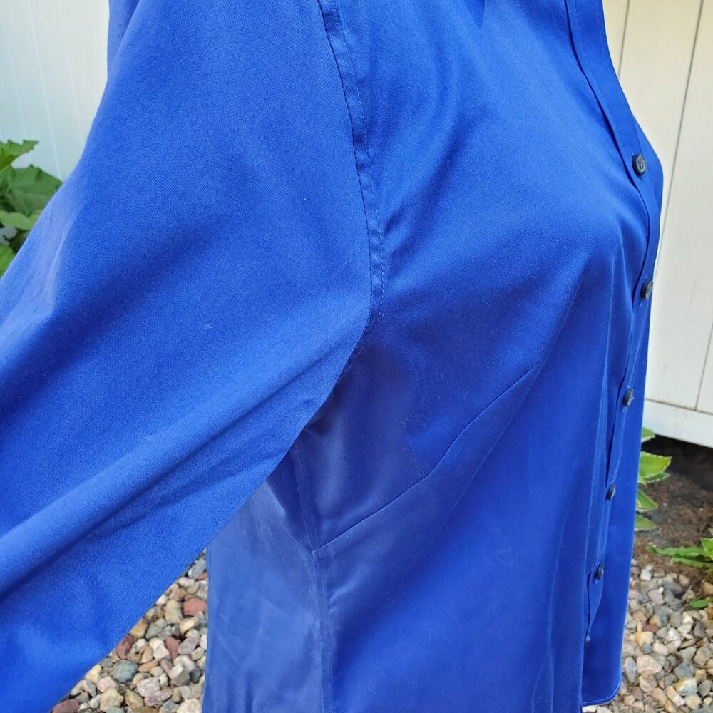 Banana Republic Royal blue Fitted Button Down Shirt Size 14 - Picture 8 of 12